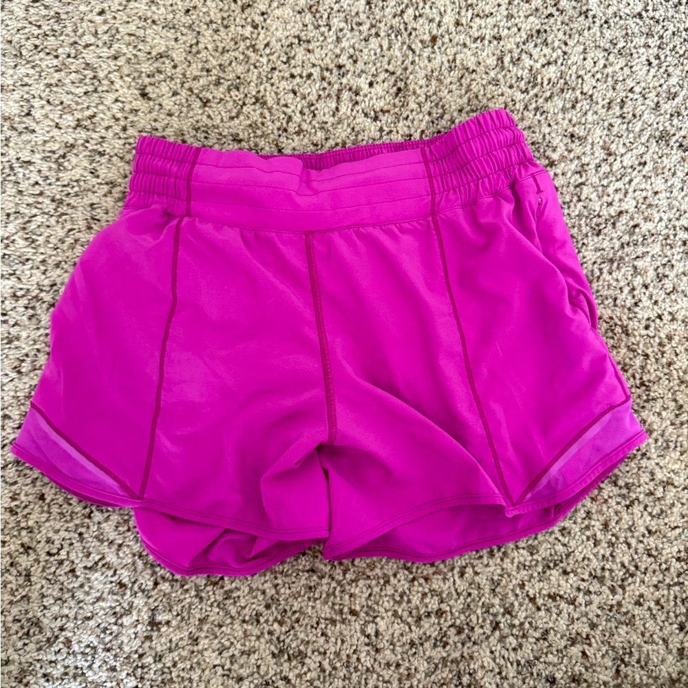 Lululemon Bright Purple Hotty Hot High Rise 4" Shorts Size 6